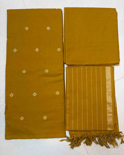100% Pure south cotton - 3pc unstitched material (DM008).