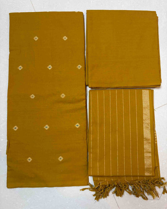 100% Pure south cotton - 3pc unstitched material (DM008).