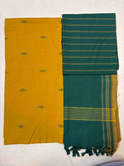 100% Pure cotton- 3pc unstitched material. (DM002)