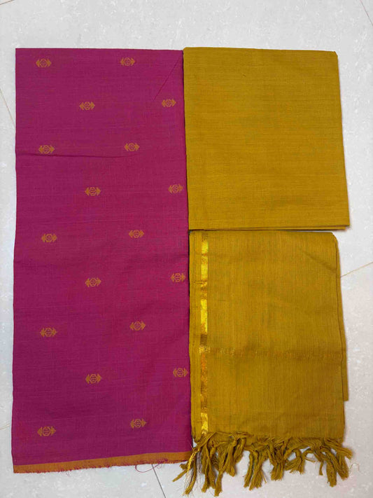 100% Pure cotton- 3pc unstitched material. (DM001)