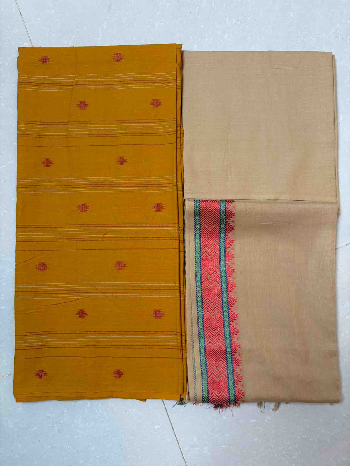 100% cotton 3pc unstitched material. (DM003)