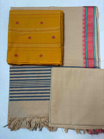 100% cotton 3pc unstitched material. (DM003)