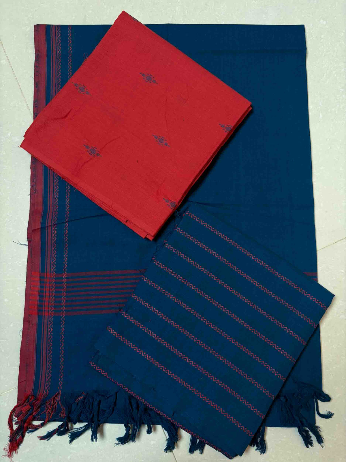 100% Pure 3 Pc unstitched material- (DM009)