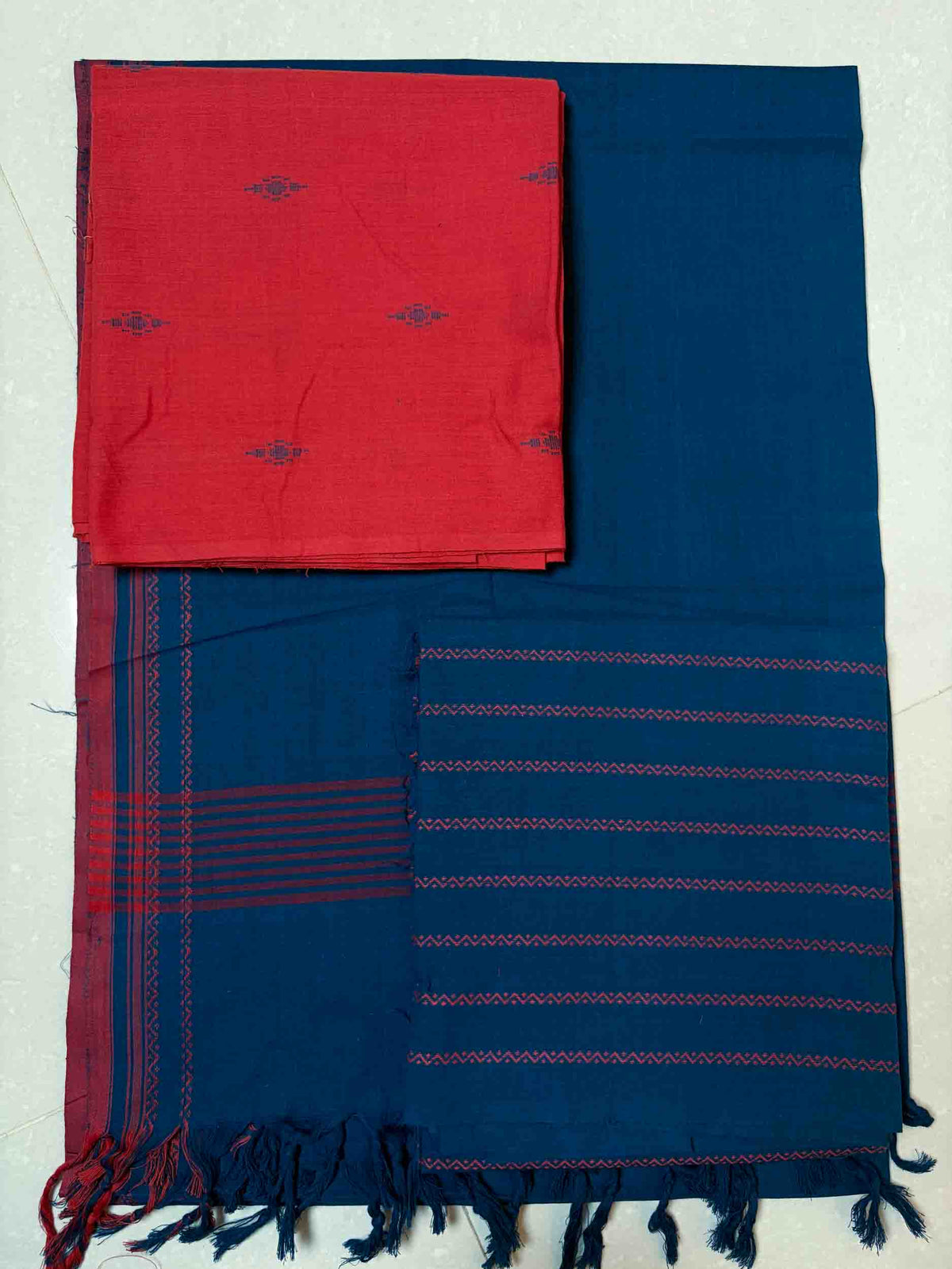 100% Pure 3 Pc unstitched material- (DM009)