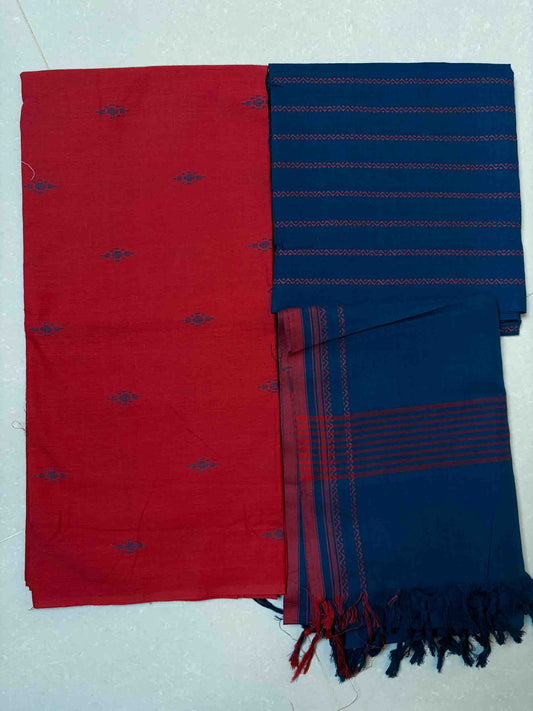 100% Pure 3 Pc unstitched material- (DM009)