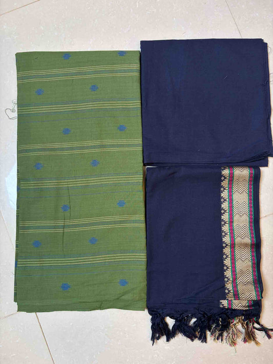 100% Pure cotton- 3pc unstitched material (DM005)