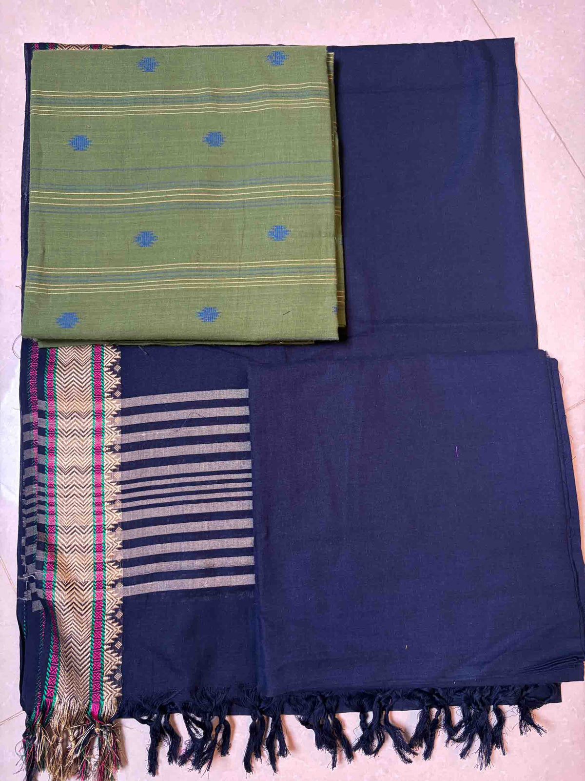 100% Pure cotton- 3pc unstitched material (DM005)
