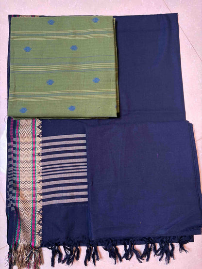 100% Pure cotton- 3pc unstitched material (DM005)
