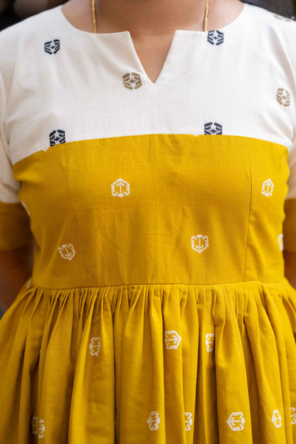 100% Cotton frock - Dual Color (CBR001)