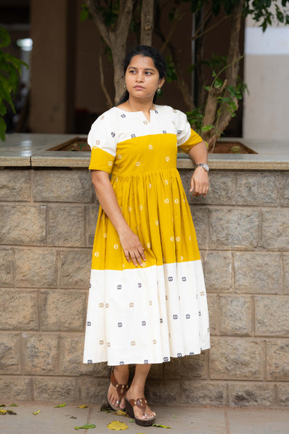 100% Cotton frock - Dual Color (CBR001)