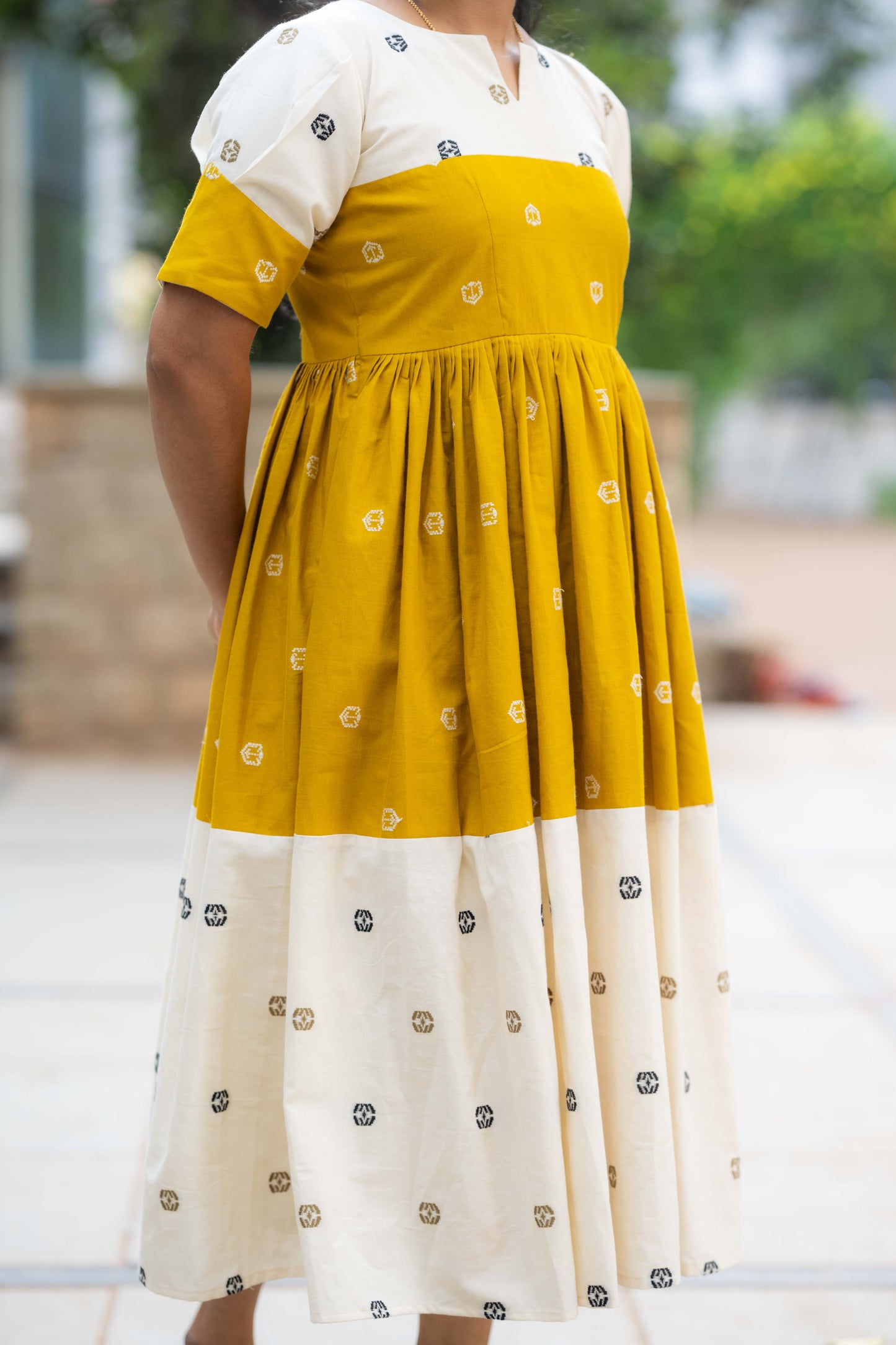 100% Cotton frock - Dual Color (CBR001)